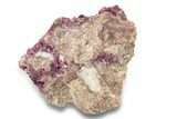 Deep Purple Roselite Crystals on Calcite - Morocco #251996-1